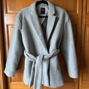 GAP Wool-blend Short Belted Trench Coat